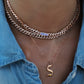14kt gold and diamond chain link choker - Luna Skye