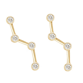 14kt gold and diamond constellation studs