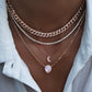 14kt gold and diamond chain link choker - Luna Skye