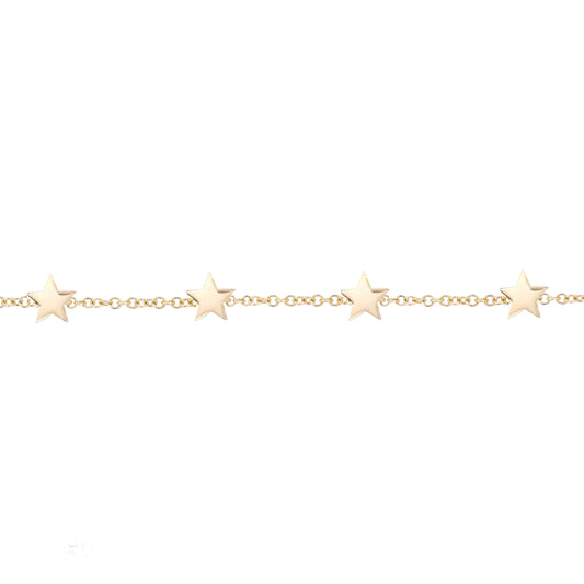 14kt gold star bracelet