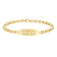 14kt gold hand engraved oval 4.5mm love note bracelet