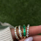 14kt gold emerald treasure band