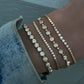 14kt gold and diamond cut bead bracelet
