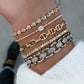 14kt gold and diamond anchor chain bracelet