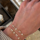 14kt gold and diamond spaced mama bracelet