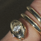 14kt gold and diamond coiled starburst snake ring