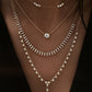 14kt gold full baguette diamond necklace