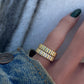 14kt gold diamond ribbed ring