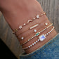 14kt gold diamond moon and star cosmos bracelet