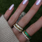 14kt gold emerald treasure band