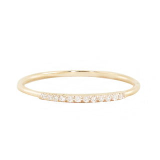 14kt gold quarter diamond ring
