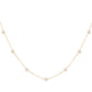 14kt gold diamond bezel choker necklace