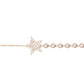 NEW! 14kt gold and diamond bezel row star bracelet