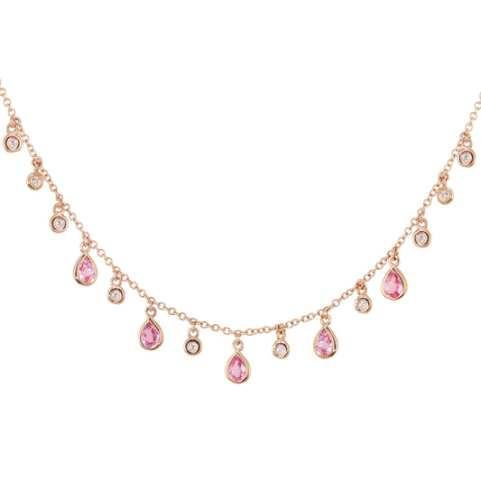 14k gold teardrop diamond necklaces