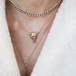 14kt gold and diamond chain link choker - Luna Skye