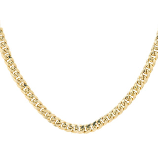 14kt gold baby cuban chain link necklace