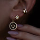 14kt gold and diamond rounded ear band