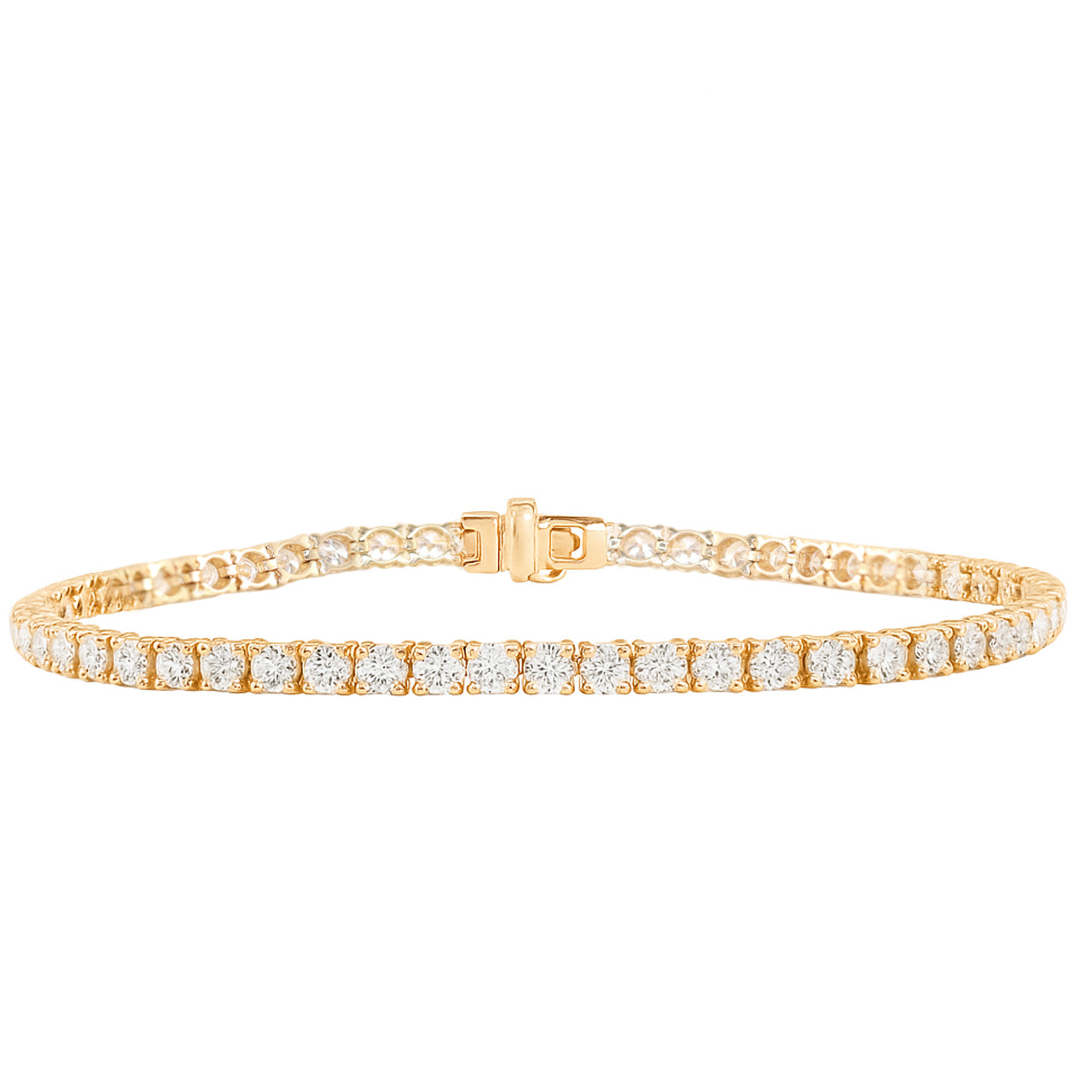 14kt gold classic diamond tennis bracelet