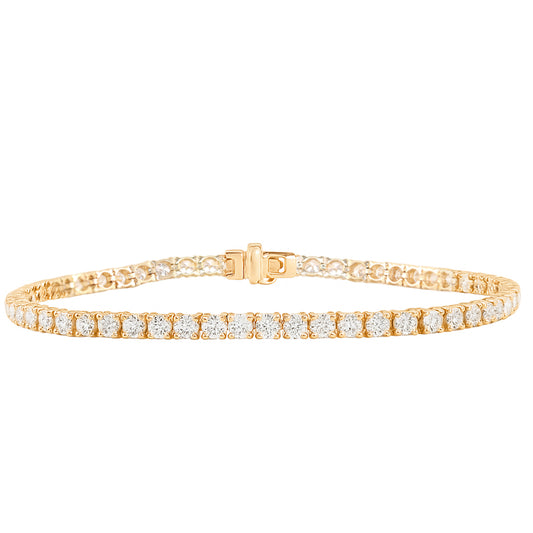 14kt gold classic diamond tennis bracelet
