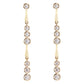 14kt gold graduated diamond bezel drip earrings