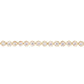 14kt gold and diamond bezel row bead bracelet