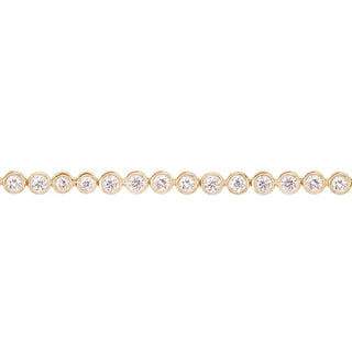 14kt gold and diamond bezel row bead bracelet - Luna Skye