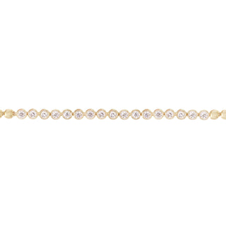 14kt gold and diamond bezel row bead bracelet - Luna Skye