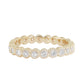 14kt gold diamond milgrain bezel eternity ring