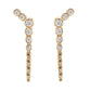 14kt gold diamond bezel row earring