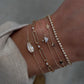 14kt gold diamond baby poppy tennis bracelet