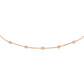 14kt gold diamond cut bead choker