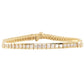 14kt gold diamond deco tennis bracelet