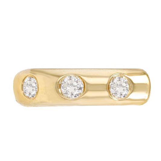 14kt gold spaced diamond ear band