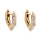 14kt gold diamond faye hoop