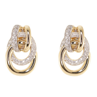 14kt gold and diamond knot stud