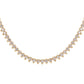 14kt gold diamond spike tennis necklace