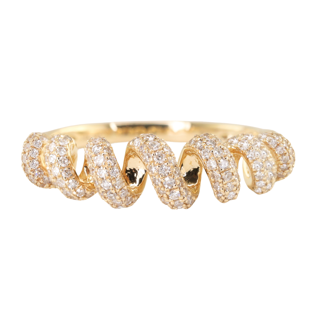 14kt gold and diamond spring ring – Luna Skye