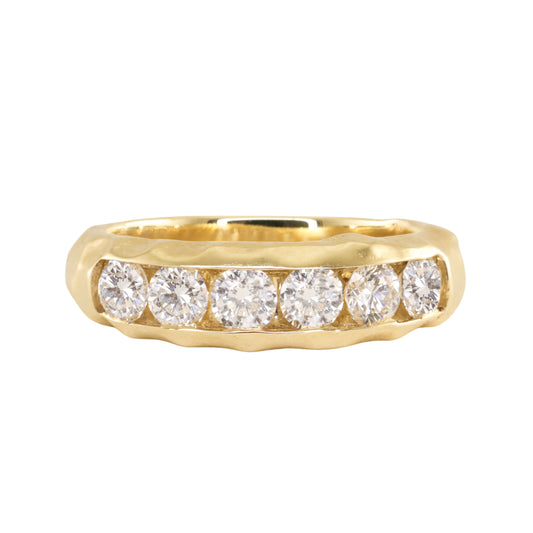 14kt gold diamond treasure band