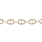 14kt gold and diamond anchor chain bracelet