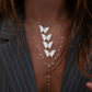 14kt gold and diamond white mother of pearl baby butterfly necklace