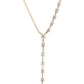14kt gold floating diamond lariat necklace