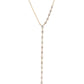 14kt gold floating diamond lariat necklace