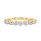 14kt gold floating queen diamond band