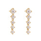 14kt gold floating diamond prong drip stud