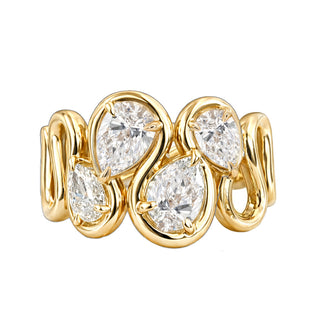 14kt gold four diamond Marea ring