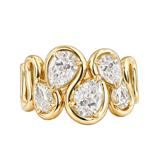14kt gold four diamond Marea ring