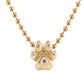 14kt gold dog paw necklace on ball chain