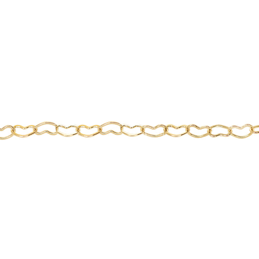 NEW! 14kt gold vermeil open heart bracelet