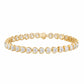14kt gold heart diamond tennis bracelet