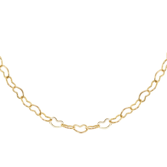 NEW! 14kt gold vermeil open heart necklace